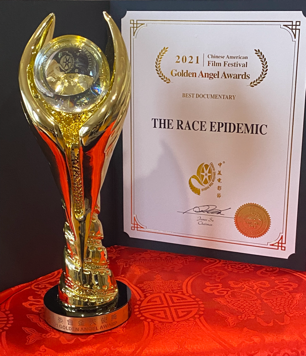 《THE RACE EPIDEMIC》纪录片荣获中美电影节“最佳纪录片”奖项 该片以杰出的亚太裔民选官员为主角， 探讨针对亚太裔的种族歧视以及仇视亚裔的攻击和暴