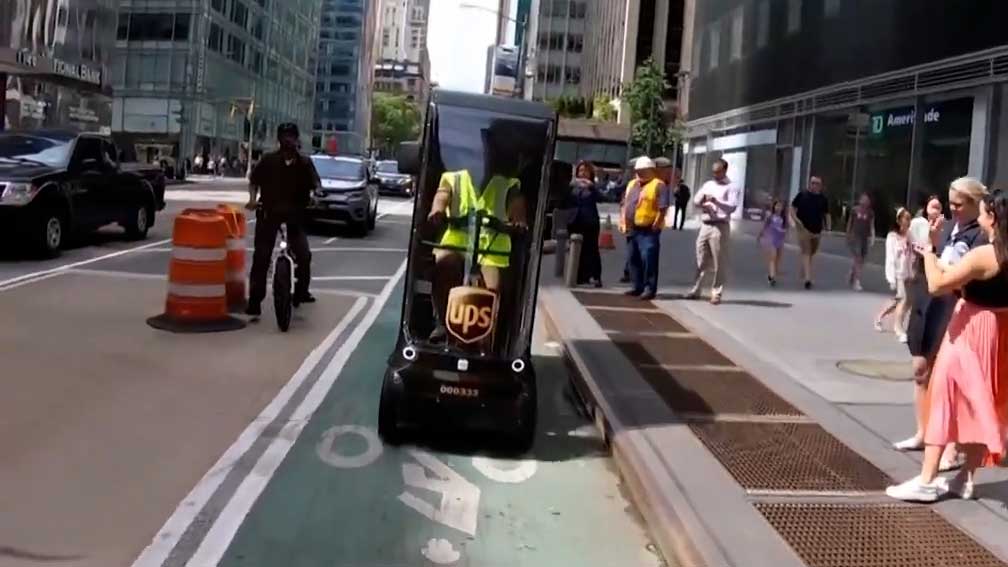 纽约新景观 UPS启用电动自行车投递