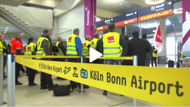 德国罢工持续 柏林机场取消单日所有起飞航班