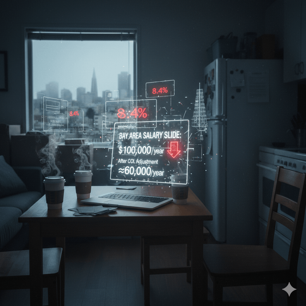 在加州湾区，年薪10万美元≈只值6万？